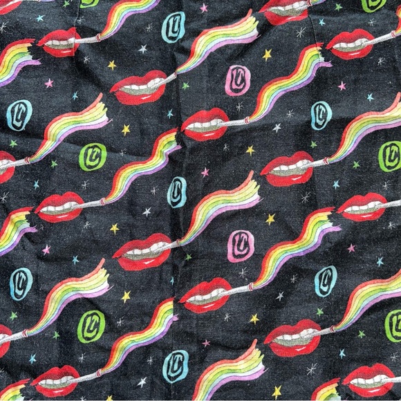 Olympia Le-Tan Early Pearl Skirt Dutchies Size FR 36 100% Linen EU 36 Rainbow - Picture 4 of 13